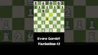 Evans Gambit  Variation 1 evansgambit [upl. by Sirahs73]