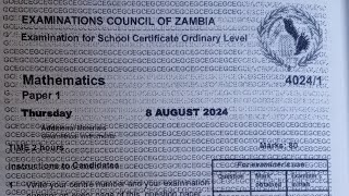 2024 GCE MATHS P1 QUESTION 1 to 4 [upl. by Cassella]