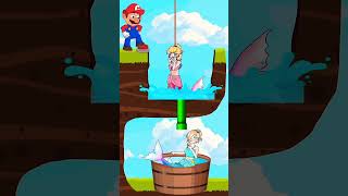 Rescue or Revenge Mario Faces Mermaid Peach  Sister Challenge720PHD [upl. by Yonita967]