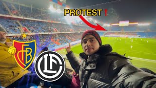 MUTTENZERKURVE BASEL auf der GEGENGERADE  Protest ❌  FC BASEL vs FC LUGANO  Stadionvlog [upl. by Aniras526]