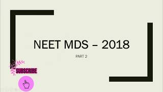 NEET MDS question paper [upl. by Nomra115]