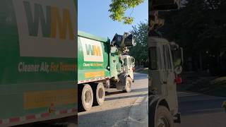 Waste Management Side Loader Python Garbage Truck Action garbagetrucks trashtruck short shorts [upl. by Alakim]