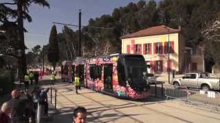 Tramway dAubagne  ouverture de la ligne Charrel  Tourtelle [upl. by Brook]