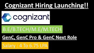 Cognizant Mass Hiring Launching Officially Soon  Jobs for Freshers  Salary  4  6 LPA 🔥🔥 [upl. by Agnizn]