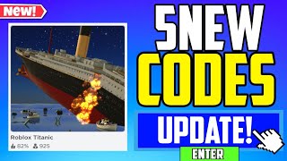 SECRET UPDATE  ROBLOX TITANIC CODES 2023 [upl. by Grassi]