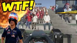 GLITCHING INTO THE CROWD  Reacting to F1 Glitches amp Crashes [upl. by Accber]