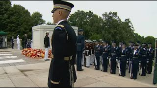 President Biden First Lady attend Memorial Day ceremonies in Washington DC [upl. by Sorci]