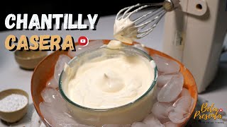 como HACER CREMA CHANTILLY para TORTAS 🍩 CREMA para TORTAS [upl. by Ping]