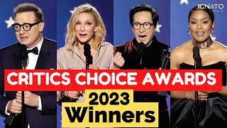 CRITICS CHOICE AWARDS 2023 WINNERS  GANADORES [upl. by Elem78]