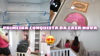 COMPRAMOS NOSSA GELADEIRA DE 3 PORTAS DOS SONHOS 😭❤️ELA VEIO ME AJUDAR TIREI TODO O PAPEL DE PAREDE [upl. by Etnor]