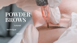 How To Do Powder Brows  Tutorial [upl. by Nodnart]