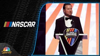 Kurt Busch defines excellence in NASCAR gives thanks for help and support  Motorsports on NBC [upl. by Aidiruy798]