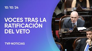 Voces tras la ratificación de Diputados al veto de Javier Milei [upl. by Ed]