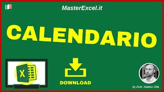 MasterExcelit  Calendario Excel Modelli Perpetui e Modificabili in Excel Scarica GRATIS [upl. by Erinna]