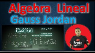 como hallar la InversadeunaMatrizGaussJordan matriz inversa 3 x 3 Grossman Hoffman Kunze [upl. by Sylirama]