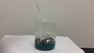 Cupric Chloride and Aluminum Foil Chemical Reaction [upl. by Ahsoet]