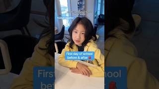 First day of school before amp after🎒😝 is that you too funnyvideo relatable school reaction [upl. by Grimbly958]