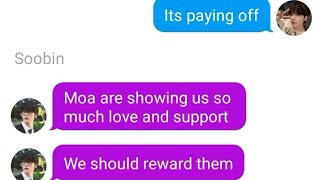 TXT Texting Story A Reward For MOAs tomorrowxtogether moa textingstory [upl. by Jardena298]