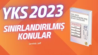 Ücretsiz YKS 2023  TYT  AYT Konuları  Güncel  PDF [upl. by Cesare440]