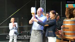 Duisburger Stadtfest 2023 eröffnet  Fassanstich durch Oberbürgermeister Sören Link [upl. by Anamor]