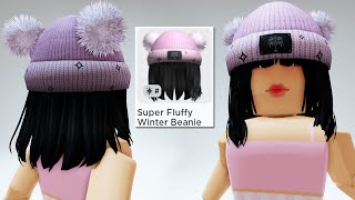 GET THIS FREE WINTER PINK BEANIE with HAIR 😲 Roblox [upl. by Nolrac]