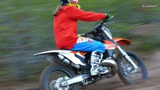 KTM SX250 amp Kawasaki KX250 2Strokes RAW [upl. by Eseret89]