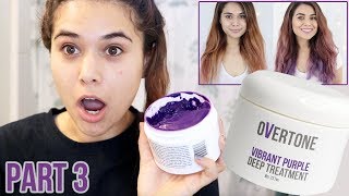 OVERTONE VIBRANT PURPLE REVIEW amp DEMO  Hair Transformation Part 3 [upl. by Eizzo182]