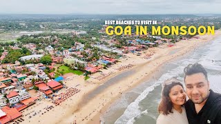 Candolim Beach Goa  Goa in Monsoon june 2024  Baga Beach  Shacks  Things to Do in Monsoon  Goa [upl. by Magdaia152]