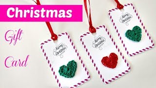 Cómo hacer tarjetas a crochet para navidad [upl. by Melcher]