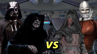 Darth Vader and Sidious vs Revan and Malak [upl. by Eeroc]