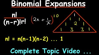 Binomial Thereom Full Topic  BasicsPascals trianglenth term with Practice Problems [upl. by Robbin]