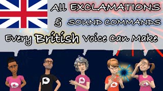 All ExclamationsSound Commands Every British Voice Can Make  Plotagon Tutorial SUBTITLED [upl. by Ahsil]