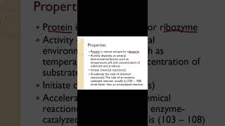 Key properties of enzymes biology shorts enzymes biologicalinstruction cellbiology education [upl. by Anitap]