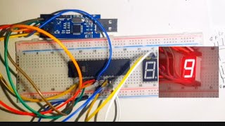 7 Segment Display using USPasp programmer with ATmega 32 microcontroller  شرح [upl. by Cele254]