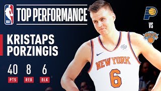 Porzingis Tallies A Career High With 40 Points AND 6 Blocks vs The Pacers [upl. by Sanez944]