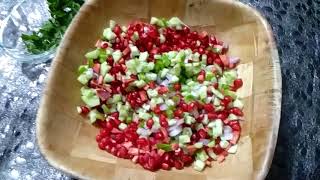 Yummy amp Healthy Pomegranate Salad recipe by Cooking On Budget [upl. by Eatnohs]