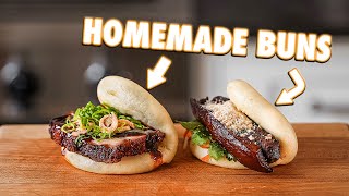 Perfect Homemade Pork Belly Bao Buns 2 Ways [upl. by Johiah]