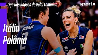 ITÁLIA 3 X 0 POLÔNIA  MELHORES MOMENTOS  SEMIFINAL LIGA DAS NAÇÕES DE VÔLEI FEMININO 2024  sportv [upl. by Tavy]