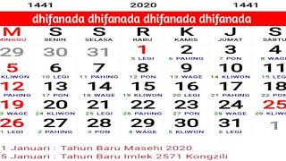 Kalender 2020 lengkap dengan hari libur [upl. by Kesia882]