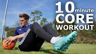 10 Minute Core Workout For Footballers  Follow Along Workout For Athletes [upl. by Ttevi]