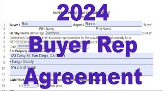 2024 Buyer Representation Agreement Tutorial  Buyer Broker Agreement Real Estate Form [upl. by Inal]