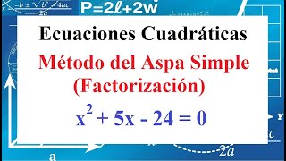 Cómo resolver ecuaciones cuadráticas por aspa simple [upl. by Hanad]