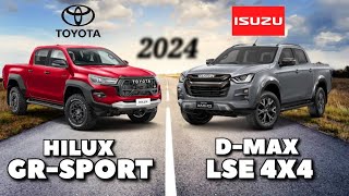 2024 TOYOTA HILUX GRS vs 2024 ISUZU DMAX LSE  COMPARISON SPECS amp PRICE [upl. by Ahsot926]