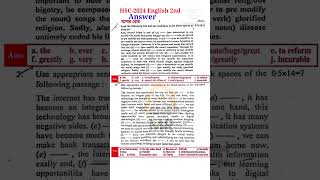 HSC 2024 english 2nd paper question solve Jessore board  english 2nd paper Jessore board answer [upl. by Fiora]