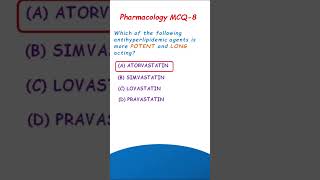 Statins  Pharmacology MCQ8 [upl. by Olympia]