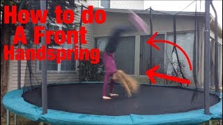 How to do a Front Handspring on a Trampoline [upl. by Jessabell]