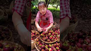 Enjoy Delicious Juicy Mangosteen Fruit  Amazing Mangosteen Fruit shorts youtubeshorts [upl. by Demaggio]