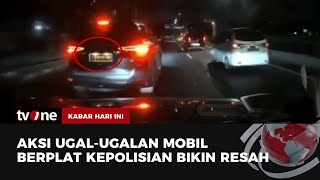 Mobil Plat Dinas Polri Arogan Sopir Ancam dengan Tongkat Besi  Kabar Hari Ini tvOne [upl. by Yedoc]