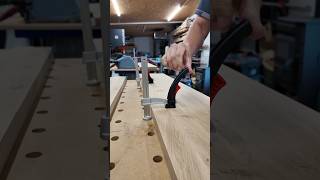 Fastest Workbench Clamp ⏱️woodworking tools youtubecreatorcommunity clamps howto maker [upl. by Iem]