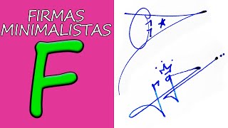 NUEVOS MODELOS DE FIRMAS MINIMALISTAS CON F FIRMAS ELEGANTES [upl. by Esiole]